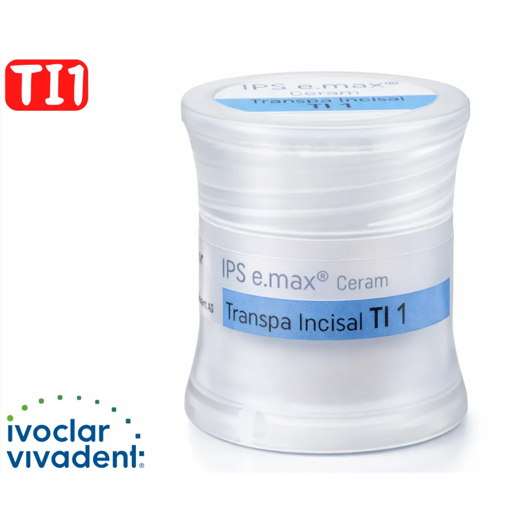 Прозора різцева керамічна маса IPS e.max Ceram Transpa Incisal (ІПС і.макс Церам Транспа Інсізал), колір TI1, упаковка 20 г, 1 шт. (Ivoclar Vivadent)