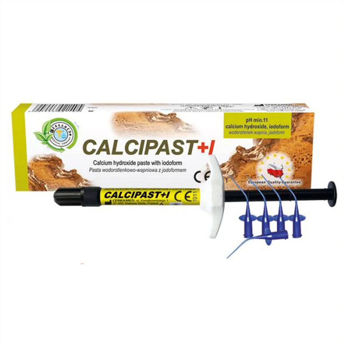 Паста кореневих каналів Calcipast + I (Кальципаст) з йодоформом, шприц 2,1 мл (Cerkamed)