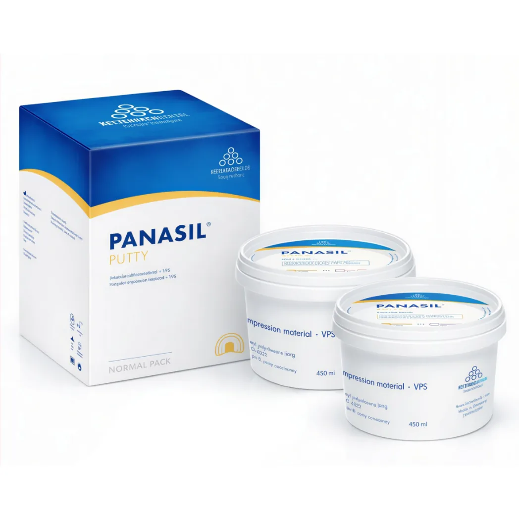 Відбиткова маса А-силіконова Panasil Putty (Панасил Путті), база 2х450 мл, артикул 11103, 1 набір (Kettenbach)