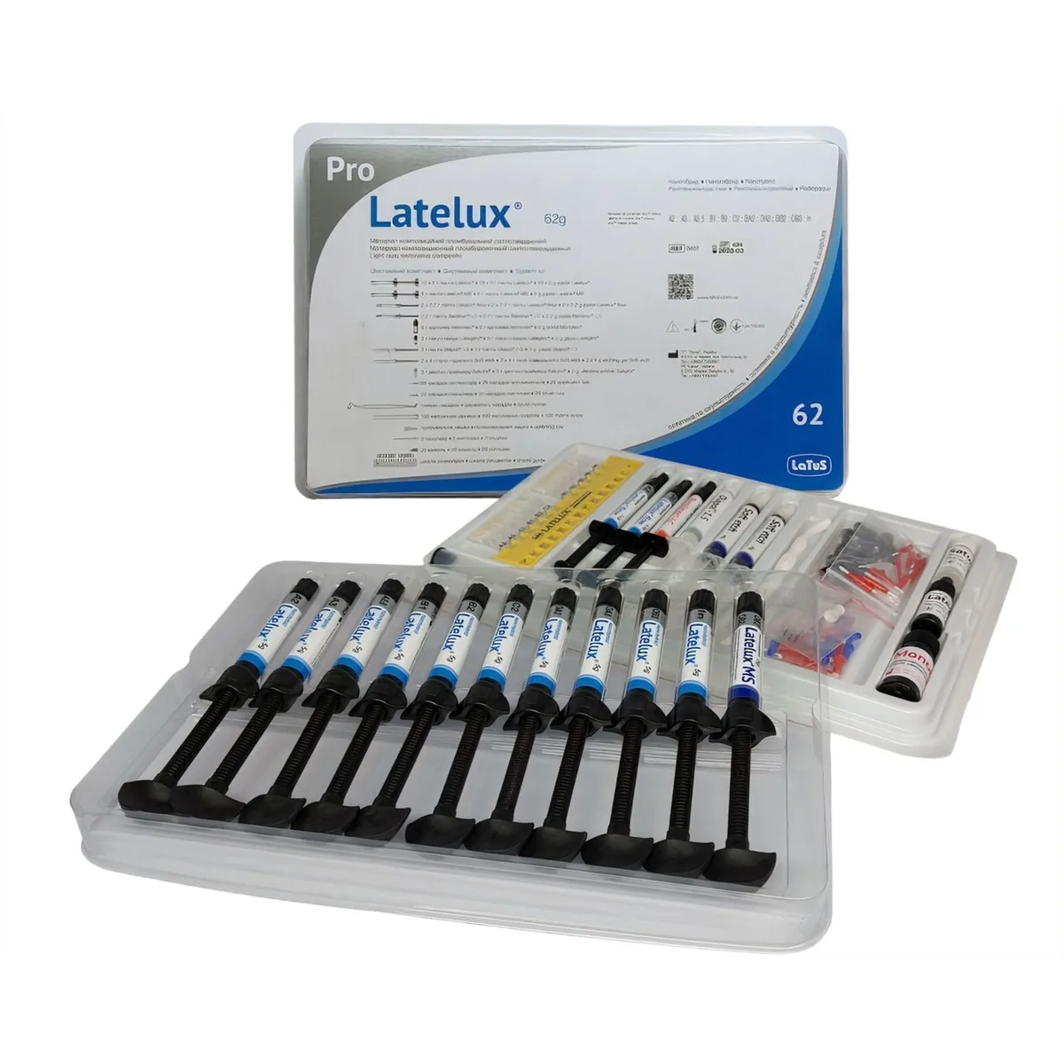 Композитний матеріал Лателюкс Про (Latelux Pro), набір 62 рр. (Latus)