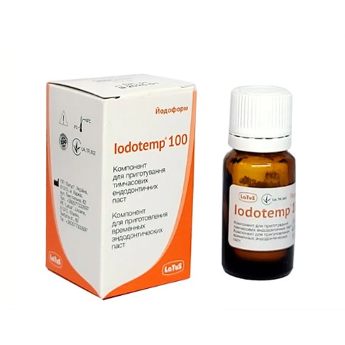 Йодоформ Iodotemp 100 (Йодотемп 100, Iodoformium), флакон 10 г (Latus)