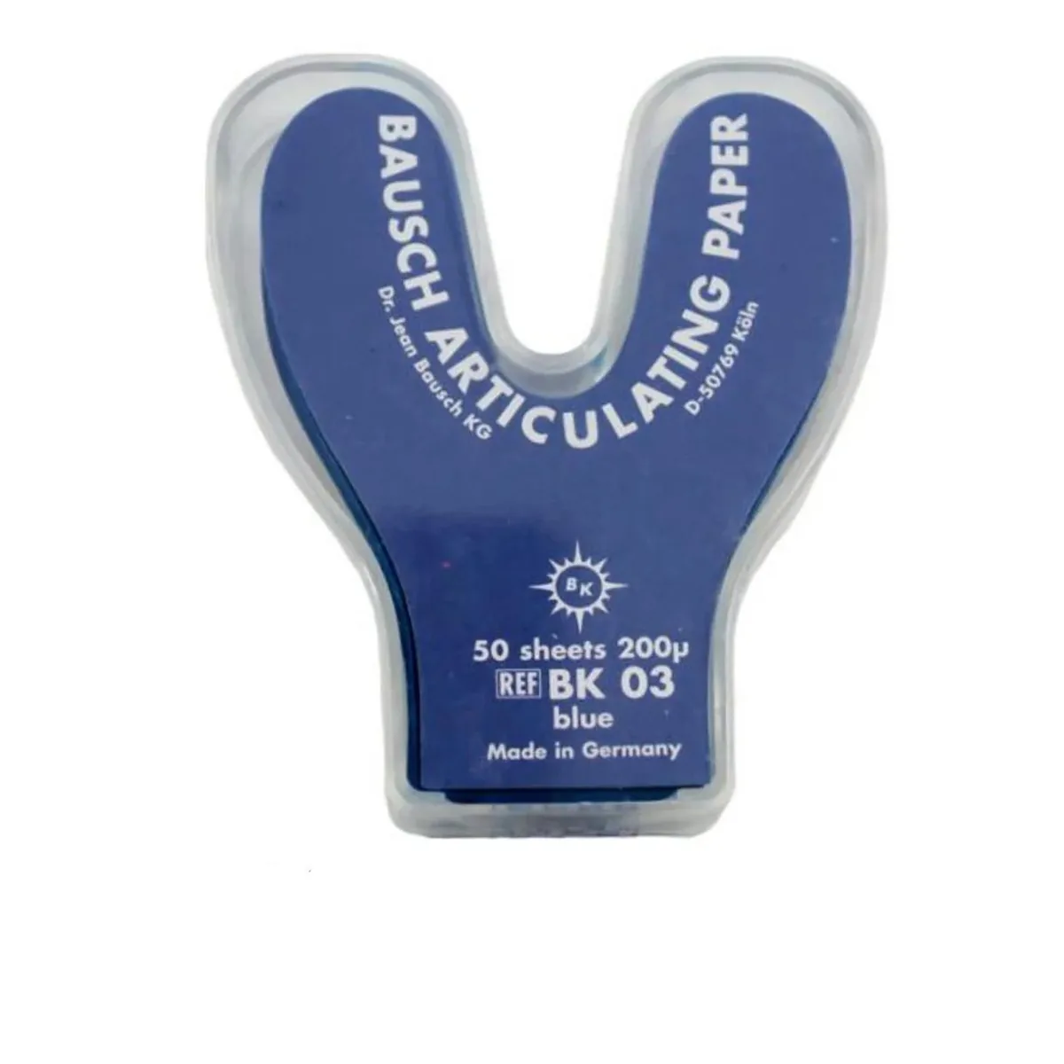 Артикуляційний папір Bausch BK03 (Бауш), підкова, 200 мкм, синій