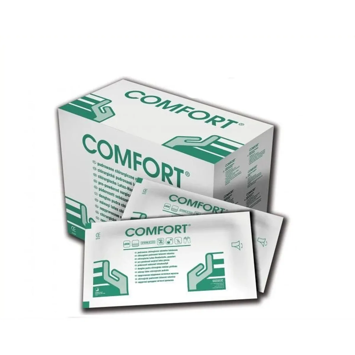 Рукавички медичні стерильні Comfort (Комфорт), розмір 7, 100 шт. (50 пар) (Mercator Medical)