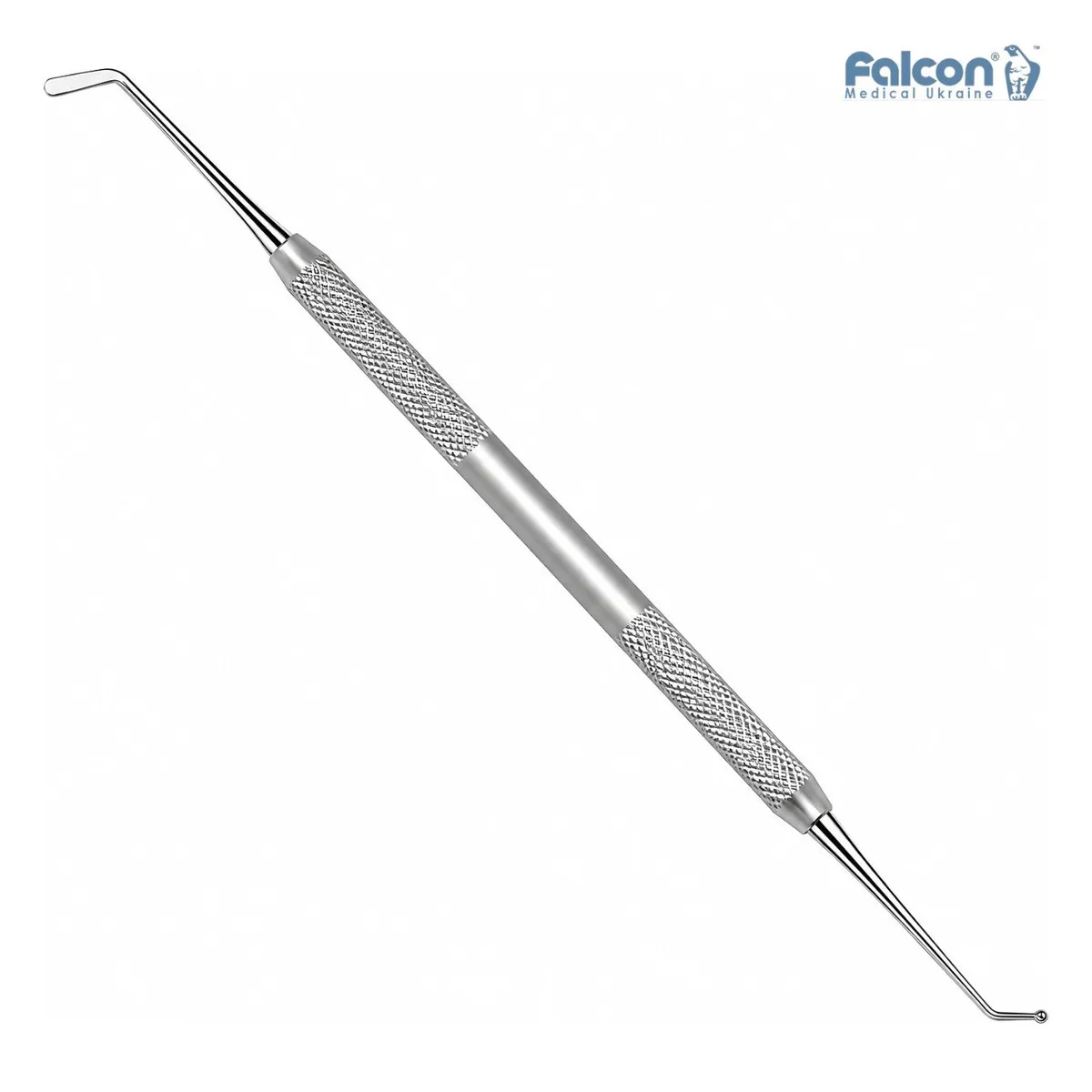 Двостороння гладилка з кулькою DR.452.070, пряма (Falcon)